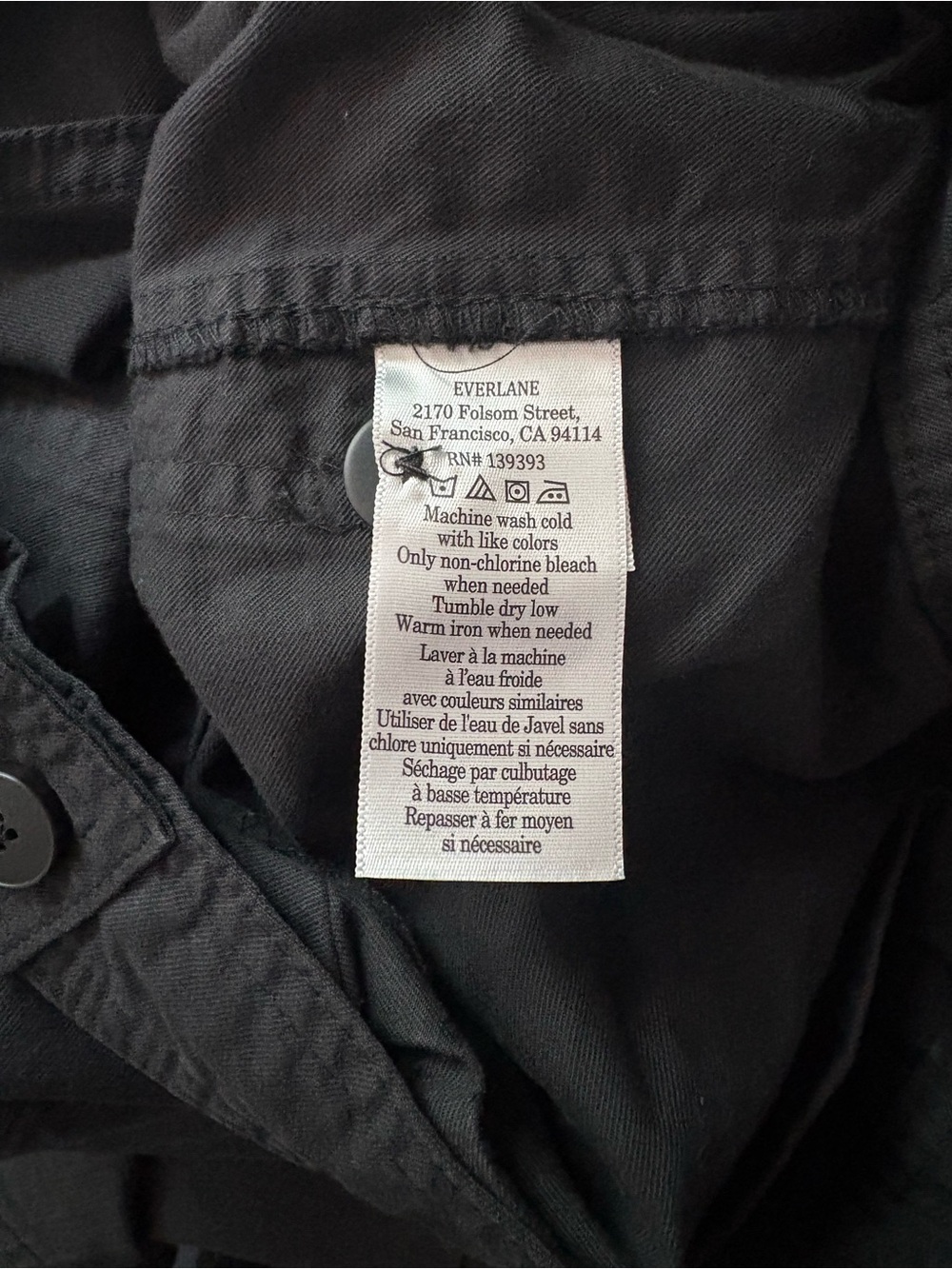 NWOT EVERLANE The Fatigue Barrel Pant in Black Cotton Linen Blend Size 8 - Picture 16 of 16